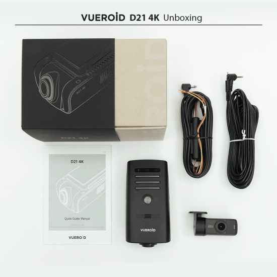Vueroid D21 4K 2CH 256GB Rejestrator jazdy PREMIUM VUEROID D21 4K 2CH.